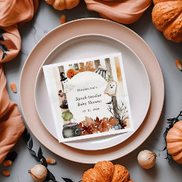 Spooktacular Halloween Ghost Pumpkin Baby Shower Servet