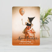 Spooktacular Halloween Greetings Foto Kaart (Staand voorkant)