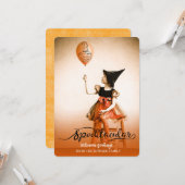 Spooktacular Halloween Greetings Foto Kaart (Voorkant / Achterkant in situ)