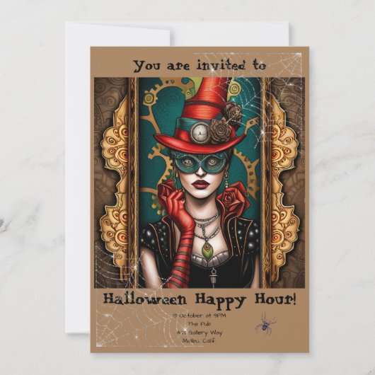 Spooktacular Halloween Happy Hour Kaart (Voorkant)