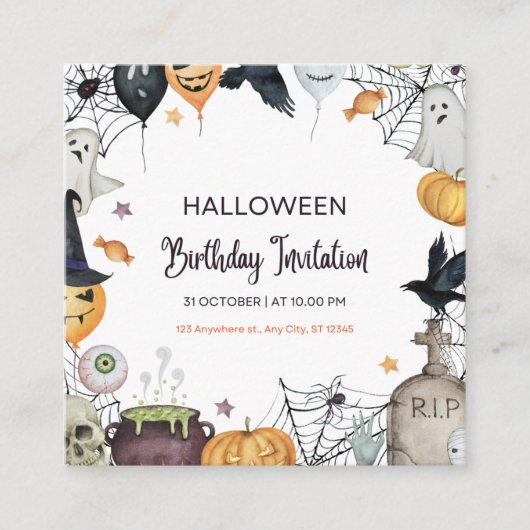 Spooktacular Halloween Invitation Kaart (Voorkant)