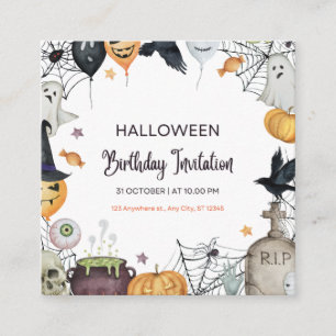 Spooktacular Halloween Invitation Kaart