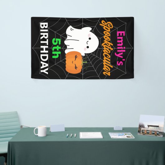 Spooktacular Halloween Kinder leuke verjaardag Spandoek (Beurs)