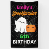 Spooktacular Halloween Kinder leuke verjaardag Spandoek (Verticaal)