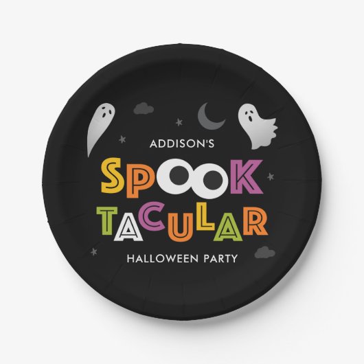 Spooktacular Halloween Party Borden Papieren Bordje (Voorkant)