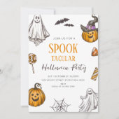 Spooktacular Halloween Party Cute Kids Halloween Kaart (Voorkant)