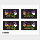 Spooktacular Halloween Party gepersonaliseerde gun Rechthoekige Sticker (Vel)