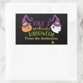 Spooktacular Halloween Party gepersonaliseerde gun Rechthoekige Sticker (Tas)