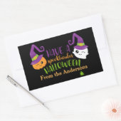 Spooktacular Halloween Party gepersonaliseerde gun Rechthoekige Sticker (Envelop)