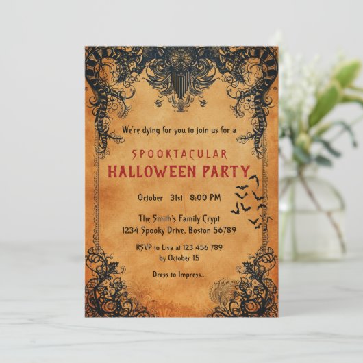 Spooktacular Halloween Party In Kaart (Staand voorkant)