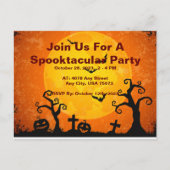 Spooktacular Halloween Party Invitation, Briefkaar Feestdagenkaart (Voorkant)