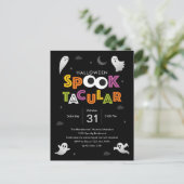 Spooktacular Halloween Party Invitation Briefkaart (Staand voorkant)