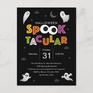 Spooktacular Halloween Party Invitation Briefkaart