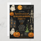 Spooktacular Halloween Party Invitation Kaart (Voorkant / Achterkant)