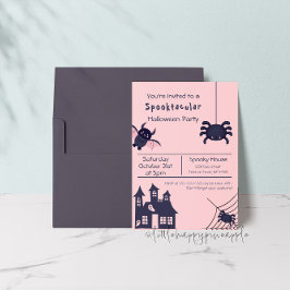 Spooktacular Halloween Party Invitation Kaart