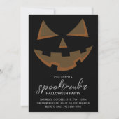 Spooktacular Halloween Party Zwart Kaart (Voorkant)