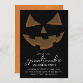 Spooktacular Halloween Party Zwart Kaart (Voorkant / Achterkant)