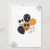 Spooktacular Halloween Party Zwart Sinaasappel Kaart (Achterkant)