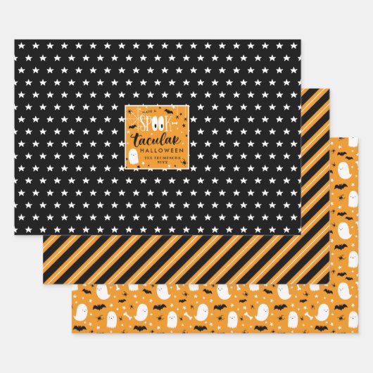 Spooktacular Halloween Patronen Inpakpapier Vel (Set)