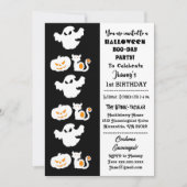 Spooktacular Halloween Pumpkins Boo 1st Birthday Kaart (Voorkant)