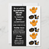 Spooktacular Halloween Pumpkins Boo 1st Birthday Kaart (Voorkant)