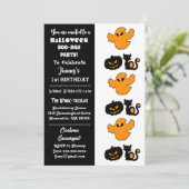 Spooktacular Halloween Pumpkins Boo 1st Birthday Kaart (Staand voorkant)