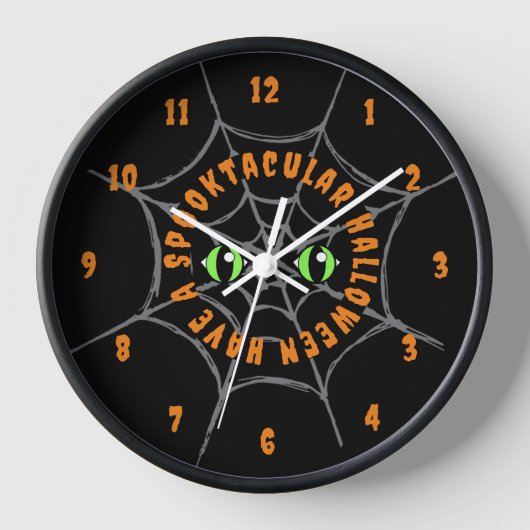 Spooktacular Halloween Rond Zwart Houten Lijst (Voorkant)