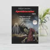 Spooktacular Halloween - Schattige en griezelig le Kaart (Staand voorkant)