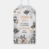 Spooktacular Halloween Schattige Ghost Verjaardags Cadeaulabel (Voorkant)