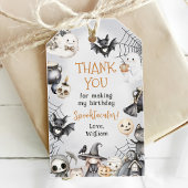 Spooktacular Halloween Schattige Ghost Verjaardags Cadeaulabel