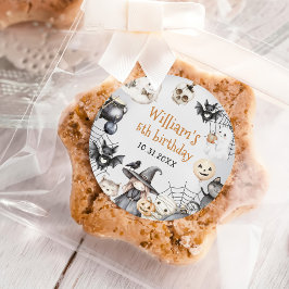 Spooktacular Halloween Schattige Ghost Verjaardags Ronde Sticker