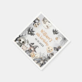 Spooktacular Halloween Schattige Ghost Verjaardags Servet (Hoek)