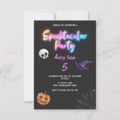Spooktacular Halloween Schattigee kleurrijke kinde Kaart (Voorkant)