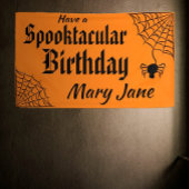Spooktacular Halloween Spiderweb Birthday Spandoek