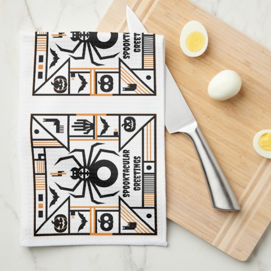 spooktacular halloween theedoek (Quarter Fold)