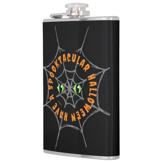 Spooktacular Halloween Vinyl Verpakte Flask Heupfles (Links)