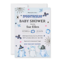Spooktacular Halloween-waterverf baby shower