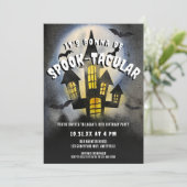 SpookTacular Haunted Castle Halloween Party Invite Feestdagenkaart (Staand voorkant)