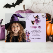 Spooktacular heks Halloween feest Bedankt kaart