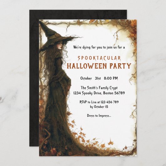 Spooktacular I Witch Kaart (Voorkant / Achterkant)