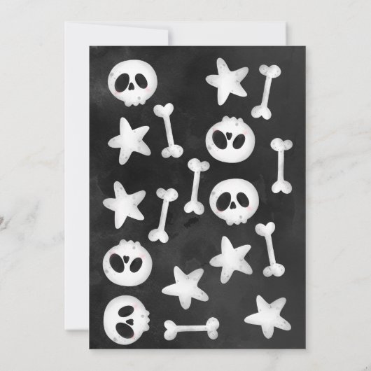 Spooktacular kids verjaardagsfeestje kaart (Achterkant)