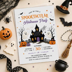 Spooktacular Kinderen Halloween Feest Kaart