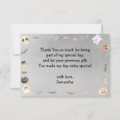 Spooktacular kinderfeestje verjaardag bedankkaart (Voorkant)