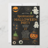 Spooktacular Kostuum Bash Halloween Uitnodiging (Voorkant)