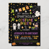 Spooktacular Kostuumfeest Halloween Verjaardag Kaart (Voorkant / Achterkant)