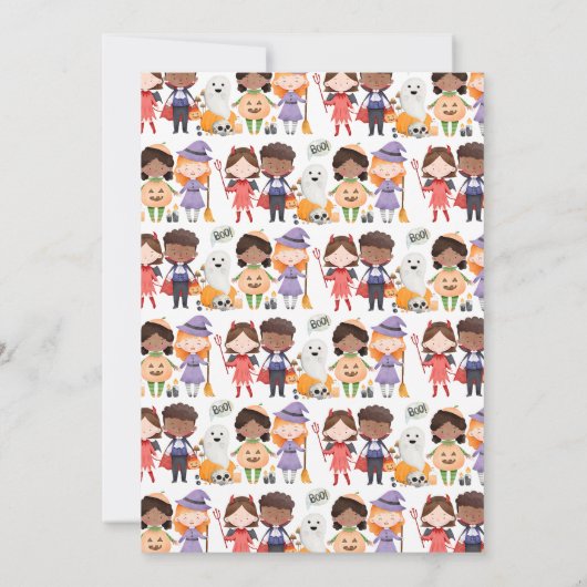 Spooktacular Kostuumfeest Halloween Verjaardag Kaart (Achterkant)