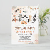 Spooktacular Kostuumfeest Halloween Verjaardag Kaart (Staand voorkant)