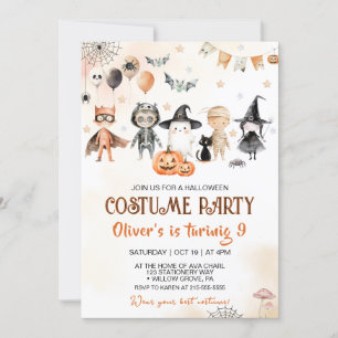 Spooktacular Kostuumfeest Halloween Verjaardag Kaart