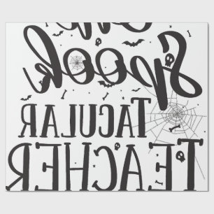 Spooktacular Leraar - Grappige Leraar Halloween Cadeaupapier