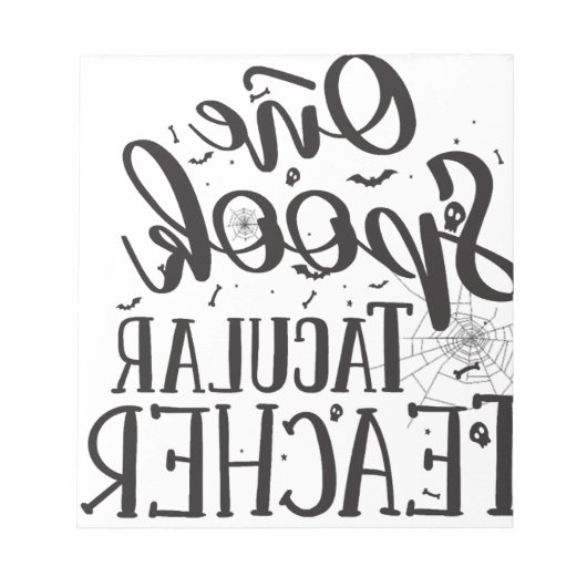 Spooktacular Leraar - Grappige Leraar Halloween Notitieblok (Voorkant)